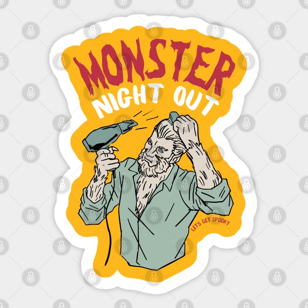 Monster Nightout Halloween Party Sticker by ChasingTees